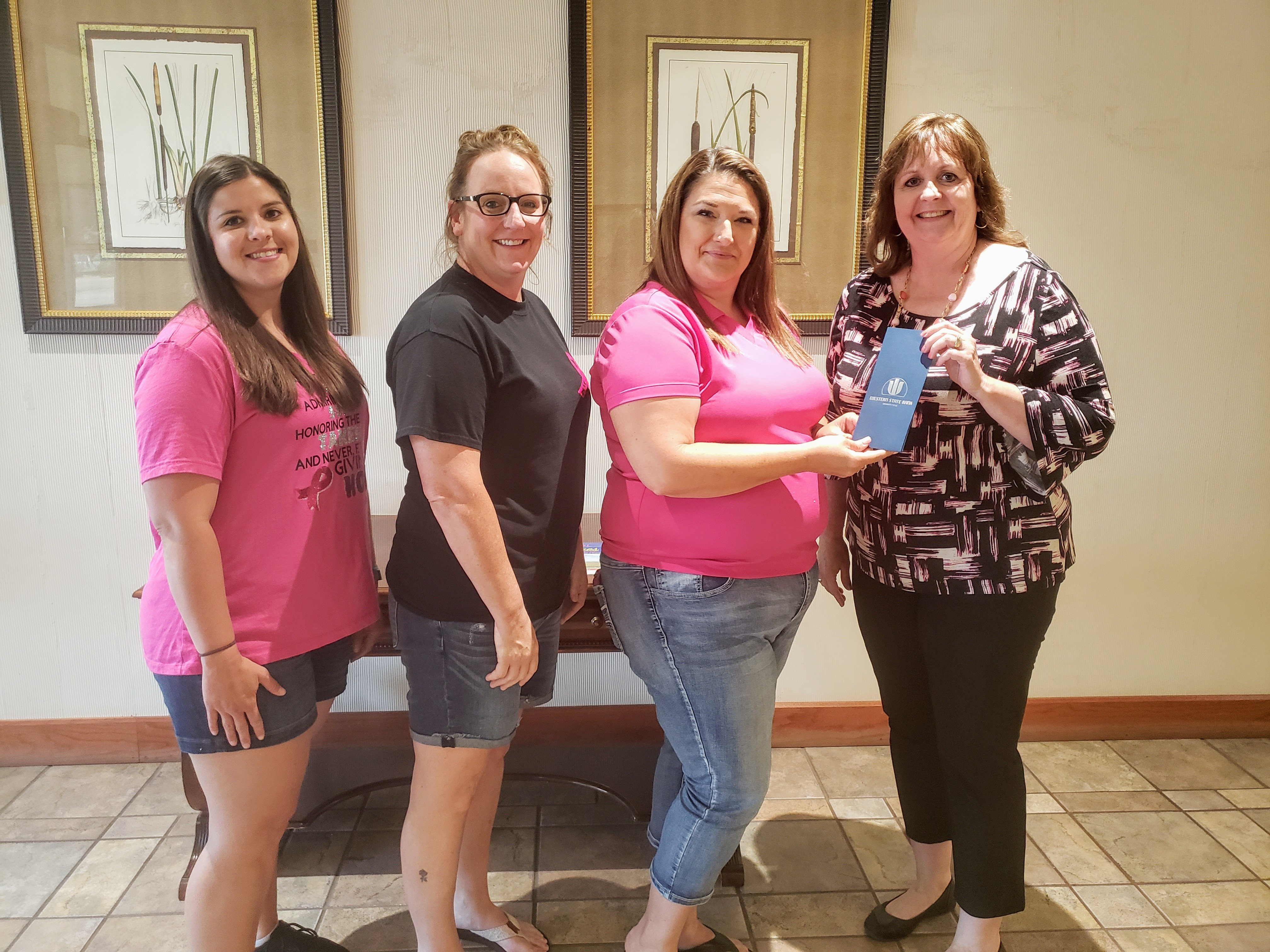 Bras fore a Cause group with WSB employee