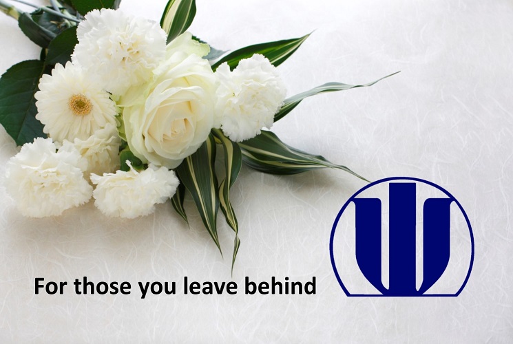 funeral flowers and bank logo
